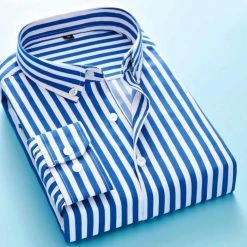 Shop3514010 Store Men's Apparels North Royal Executive Button-Down Striped Shirt