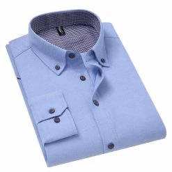 Brother Wang Official Store Sky Madrid Casual Sleek Button-Down Shirt
