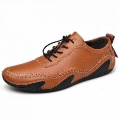 Vancat Official Store Genuine Leather Driving Shoes