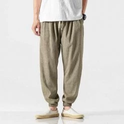 VOLGINS Official Store North Royal Linen Harem Pants