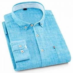 BeckyWalk Store Sky Madrid Cotton Dress Shirt