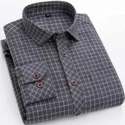 BAOLiONTU Men's Store Men's Apparels Saint Morris Casual Checkered Shirt