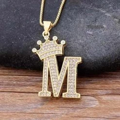 NIDIN Factory Online Store Saint Morris Royal Initial Necklace Men's Apparels 42 NIDIN Factory Online Store Saint Morris Royal Initial Necklace Men's Apparels