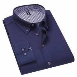 Brother Wang Official Store Sky Madrid Casual Sleek Button-Down Shirt