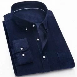 Donghuan Overseas Store Men's Apparels North Royal Corduroy Button-Down Shirt 12 Donghuan Overseas Store Men's Apparels North Royal Corduroy Button-Down Shirt