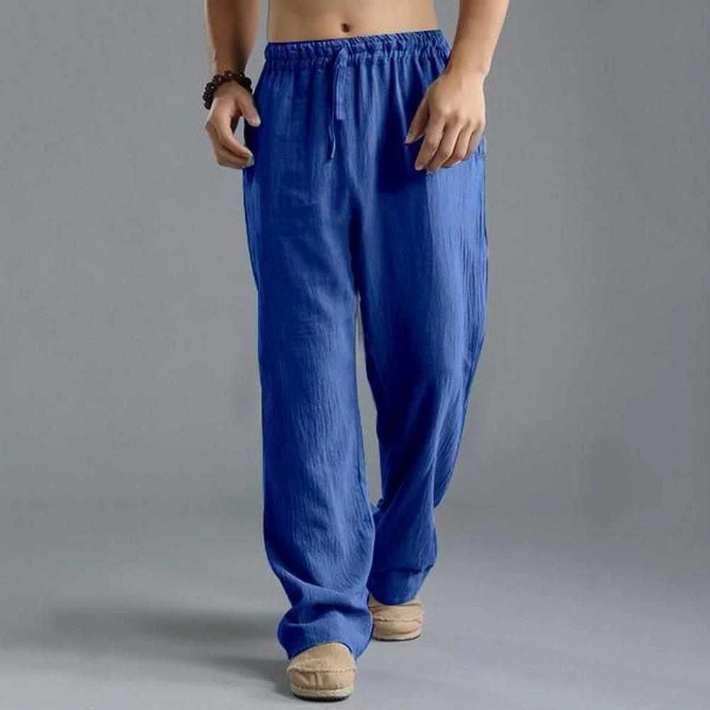 JDDTON Store Sky Madrid Bali Linen Pants Men's Apparels 5 JDDTON Store Sky Madrid Bali Linen Pants Men's Apparels