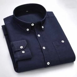 HOWDFEO Store North Royal Corduroy Button-Down Shirt Men's Apparels