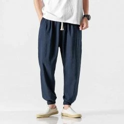 VOLGINS Official Store North Royal Linen Harem Pants