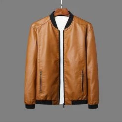We Men's Store Biker Vegan Leather Jacket Men's Apparels