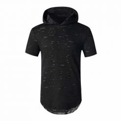 MANTORS Men's Store Sky Madrid Ripped Hooded T-Shirt 13 MANTORS Men's Store Sky Madrid Ripped Hooded T-Shirt