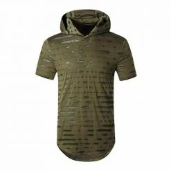 MANTORS Men's Store Sky Madrid Ripped Hooded T-Shirt 10 MANTORS Men's Store Sky Madrid Ripped Hooded T-Shirt