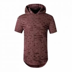 MANTORS Men's Store Sky Madrid Ripped Hooded T-Shirt 11 MANTORS Men's Store Sky Madrid Ripped Hooded T-Shirt