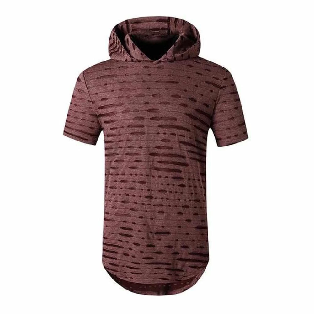 MANTORS Men's Store Sky Madrid Ripped Hooded T-Shirt 6 MANTORS Men's Store Sky Madrid Ripped Hooded T-Shirt