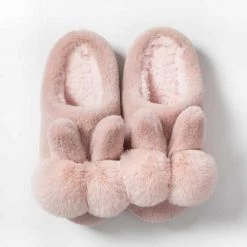 RASS PLE Official Store Sky Madrid Rabbit Ear Fluffy Slippers Women's Apparels