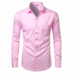 Hipster Wardrobe Store Sky Madrid Slim Bamboo Long Sleeve Shirt