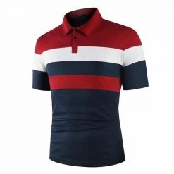 YiBaoXin Store Men's Apparels Saint Morris Polo Striped Shirt