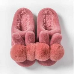 RASS PLE Official Store Sky Madrid Rabbit Ear Fluffy Slippers Women's Apparels