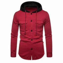 Teyi Apparel Store Men's Apparels Sky Madrid Casual Hooded Shirt