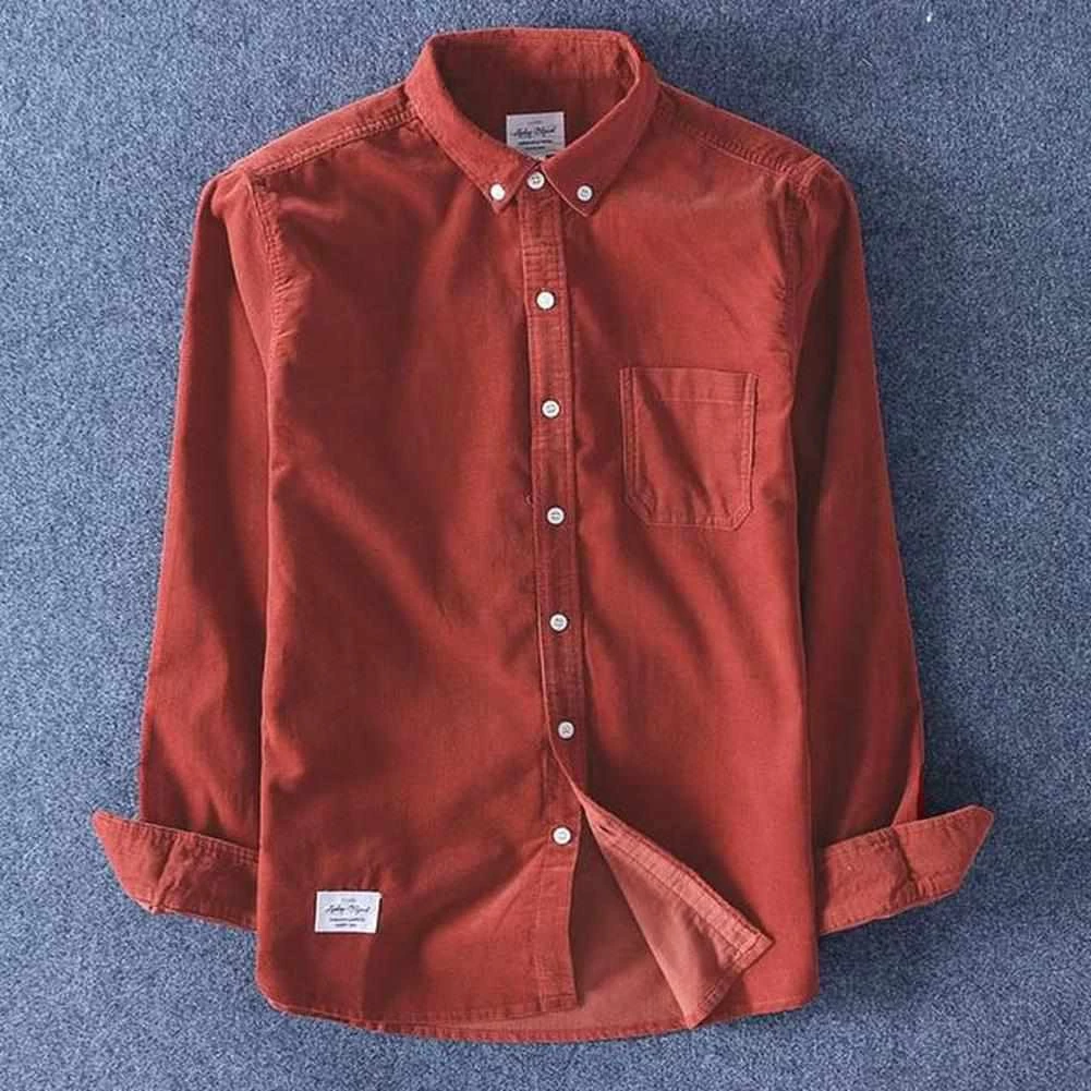 Schinteon Official Store Sky Madrid Corduroy Button-Up Shirt Men's Apparels 8 Schinteon Official Store Sky Madrid Corduroy Button-Up Shirt Men's Apparels