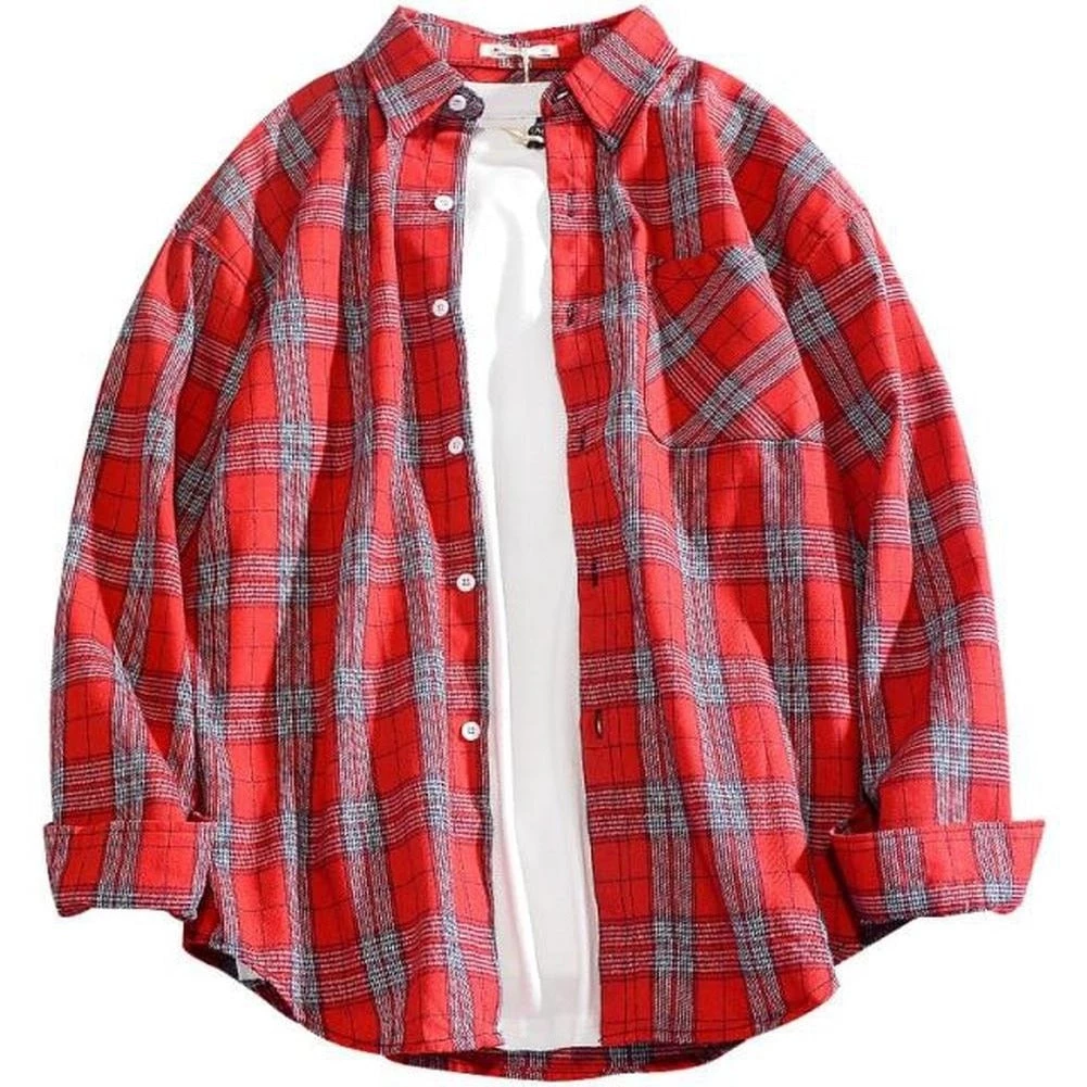 Moringcute Store Men's Apparels Saint Morris Plaid Pocket Shirt 3 Moringcute Store Men's Apparels Saint Morris Plaid Pocket Shirt