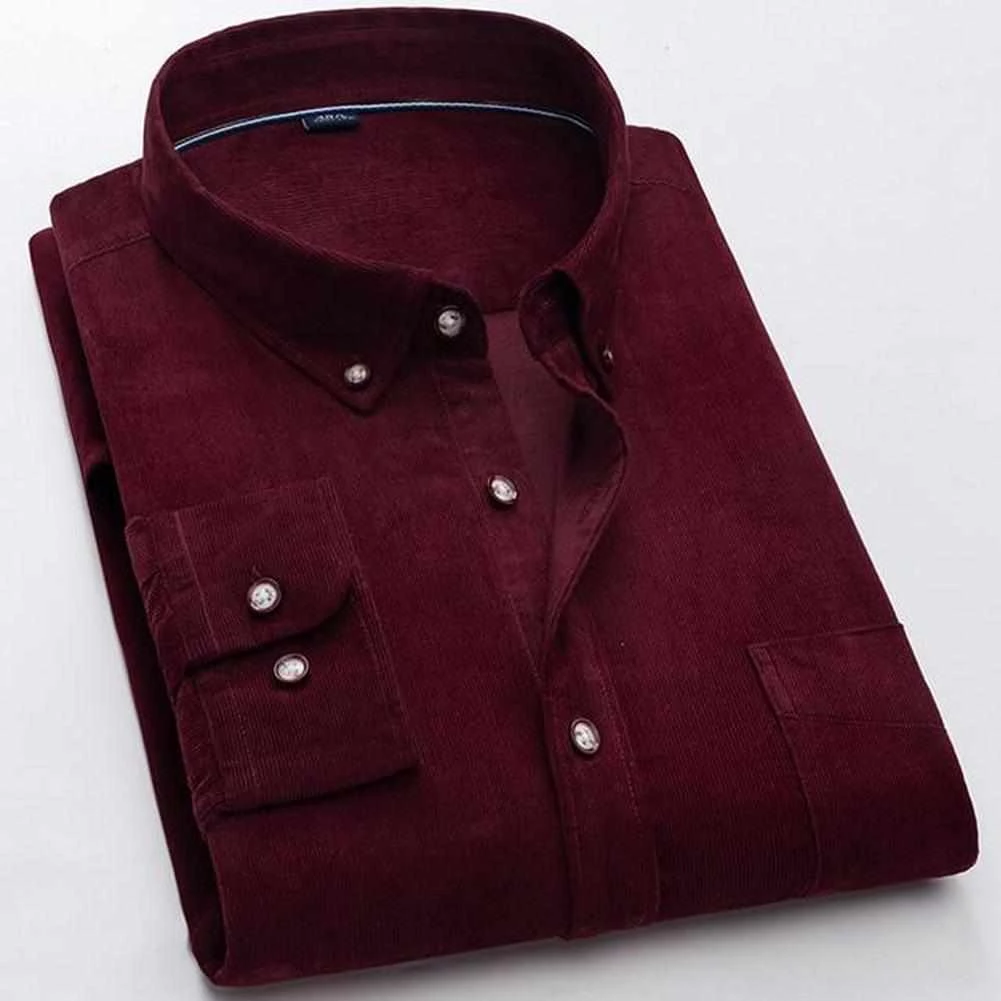 Donghuan Overseas Store Men's Apparels North Royal Corduroy Button-Down Shirt 10 Donghuan Overseas Store Men's Apparels North Royal Corduroy Button-Down Shirt