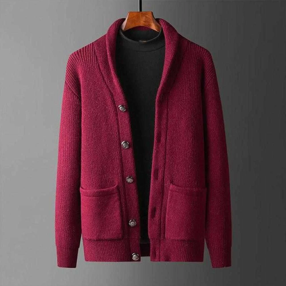 SHOUAI Store Men's Apparels Saint Morris Wool Button Cardigan 5 SHOUAI Store Men's Apparels Saint Morris Wool Button Cardigan