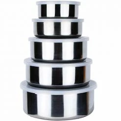 Goldbaking Official Store Home Stainless Steel Nested Container Set (5 Pieces)