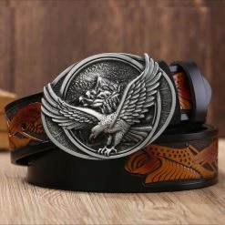 GFOHUO Belt Store Flying Eagle Leather Belt