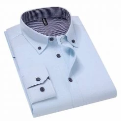 Brother Wang Official Store Sky Madrid Casual Sleek Button-Down Shirt