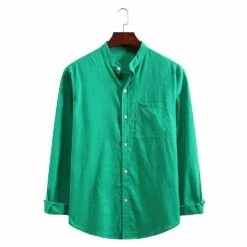 VEAKER Apparel Outlets Store Men's Apparels North Royal Valencia Linen Shirt