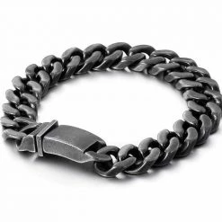 TrustyLan Official Store Stainless Steel Chunky Chain Bracelet