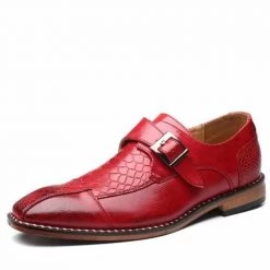 ROEGRE Footwear Store Men's Apparels Saint Morris Monk Strap Leather Shoes