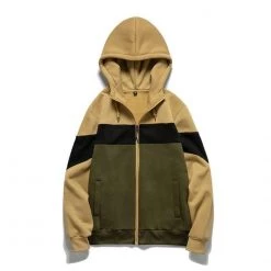 DUOFIER Online Store Saint Morris ZIp-Up Patchwork Hoodie