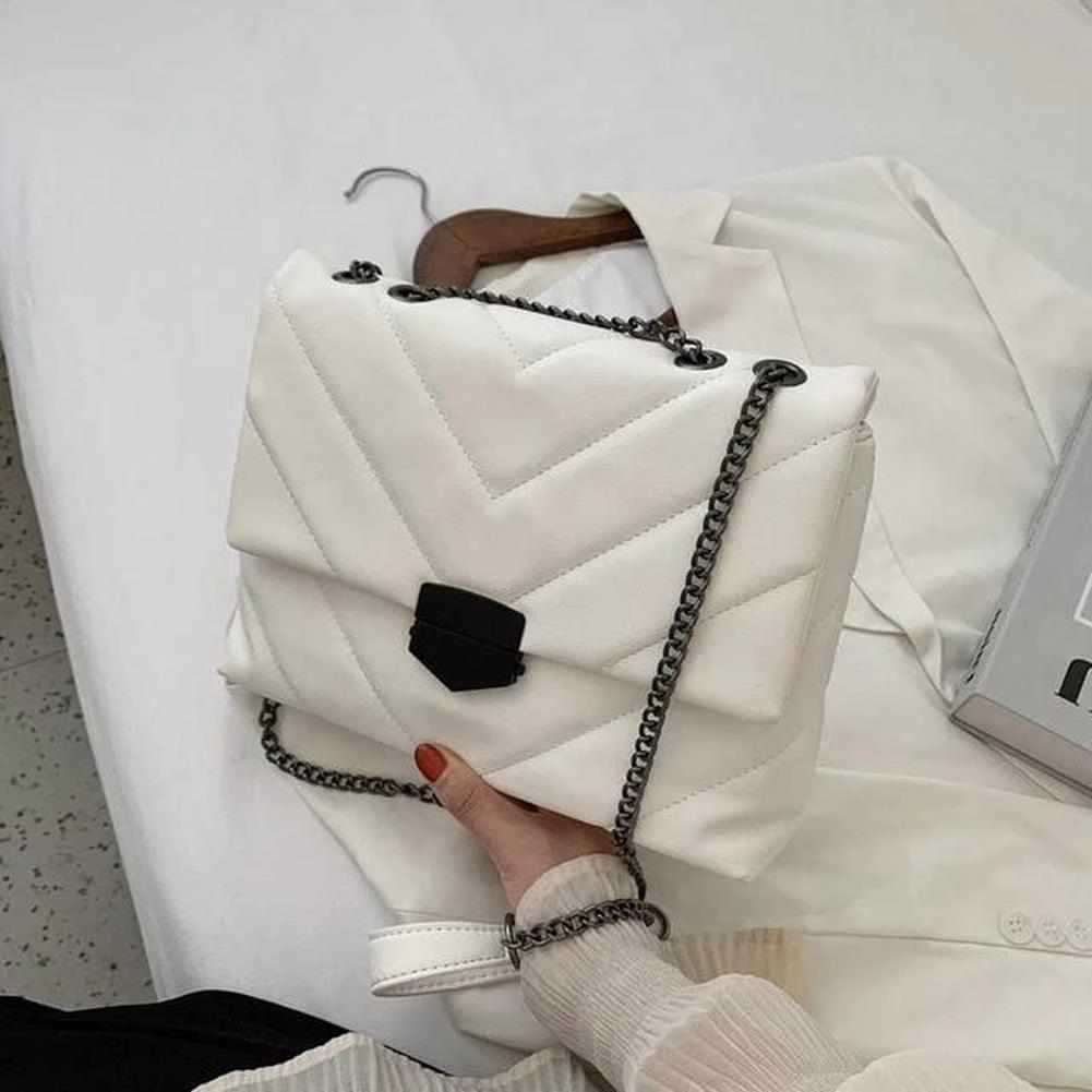 Sarah's Fashion Shop Women's Apparels Sky Madrid Leather V-Line Shoulder Bag 5 Sarah's Fashion Shop Women's Apparels Sky Madrid Leather V-Line Shoulder Bag