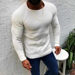 Fashionable Male Clothes Store Men's Apparels Sky Madrid Knitted Sweater