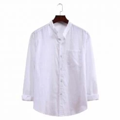VEAKER Apparel Outlets Store Men's Apparels North Royal Valencia Linen Shirt