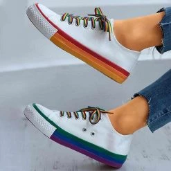 KHTAA Stylish Store North Royal Colorful Low-Top Canvas Sneakers Women's Apparels 8 KHTAA Stylish Store North Royal Colorful Low-Top Canvas Sneakers Women's Apparels