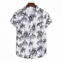 Hipster Wardrobe Store Men's Apparels North Royal Palm Tree Shirt