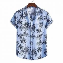 Hipster Wardrobe Store Men's Apparels North Royal Palm Tree Shirt