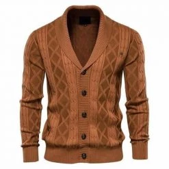 AIOPESON Official Store Men's Apparels North Royal Vermont Wool Cardigan