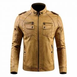 Hangzhou Bolubao II Store North Royal Leather Fleece Jacket