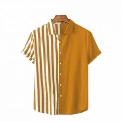 Town Store Sky Madrid Contrast Striped Shirt Men's Apparels