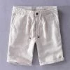 China Cloth North Royal Marbella Linen Shorts Men's Apparels