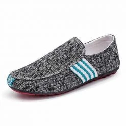 Krona Business Store Casual Striped Moccasins Men's Apparels