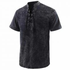 Shop5874845 Store North Royal Lace-Up Short Sleeve Shirt