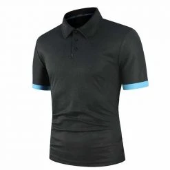 YiBaoXin Store Sky Madrid Dual Tone Polo Shirt Men's Apparels 21 YiBaoXin Store Sky Madrid Dual Tone Polo Shirt Men's Apparels