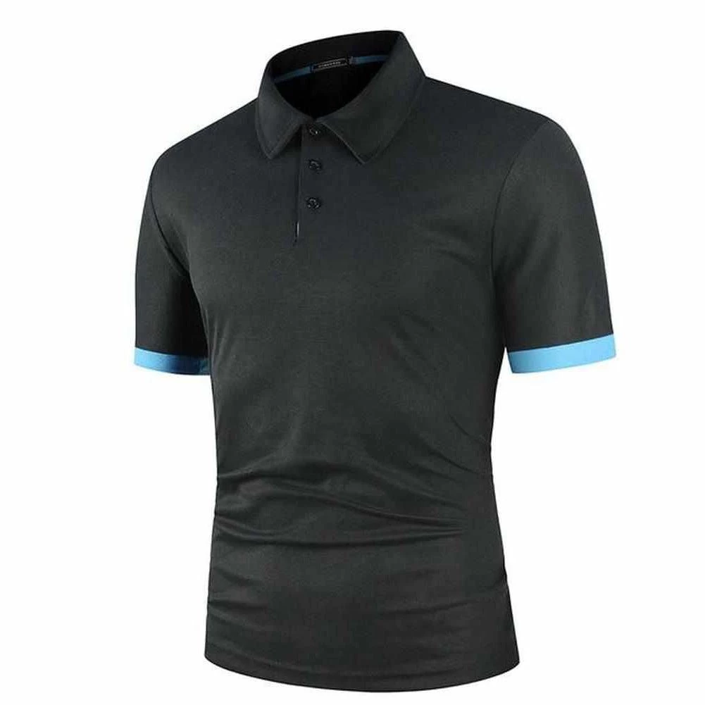 YiBaoXin Store Sky Madrid Dual Tone Polo Shirt Men's Apparels 12 YiBaoXin Store Sky Madrid Dual Tone Polo Shirt Men's Apparels