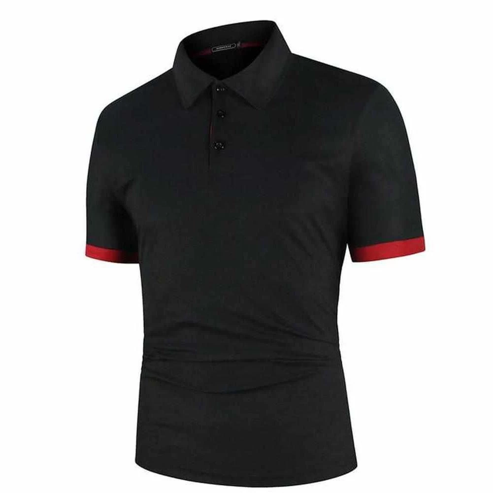 YiBaoXin Store Sky Madrid Dual Tone Polo Shirt Men's Apparels 7 YiBaoXin Store Sky Madrid Dual Tone Polo Shirt Men's Apparels