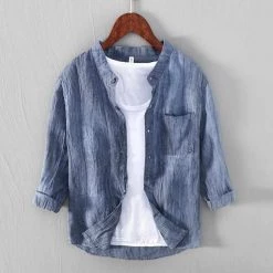 Cotton Linen Store Sky Madrid Zanzibar Linen Shirt