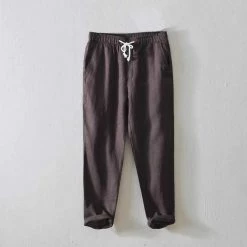 BOKCHOY Official Store North Royal Relaxed Fit Linen Pants Men's Apparels